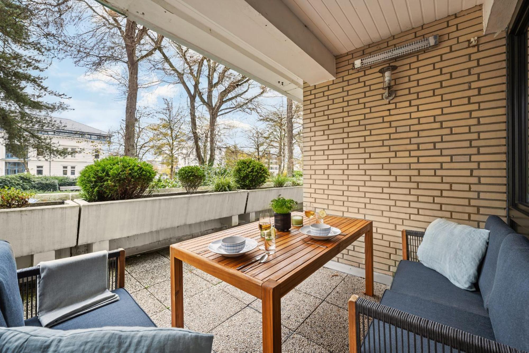 Stilvolle Stadtoase, 116 Qm, Parkblick, Wassernah, Parkplatz Вільгельмсгафен Екстер'єр фото
